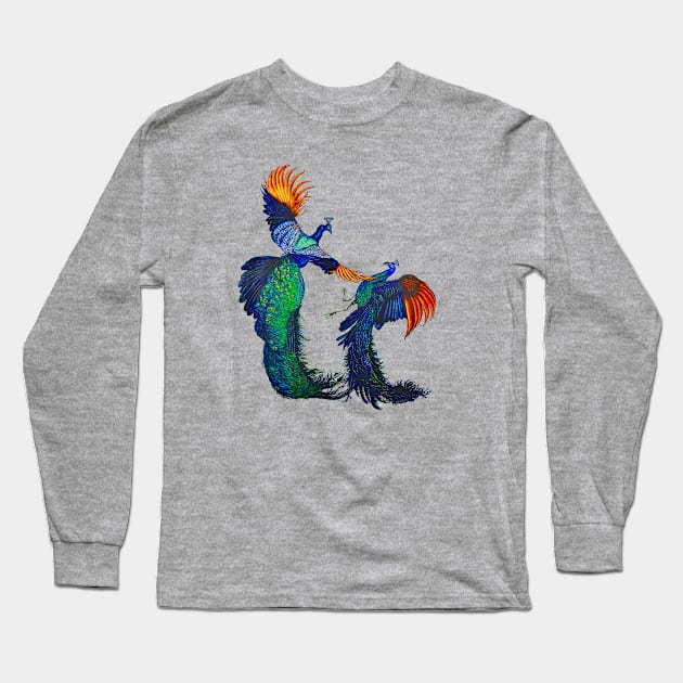 Peacocks Long Sleeve T-Shirt by Redmonks